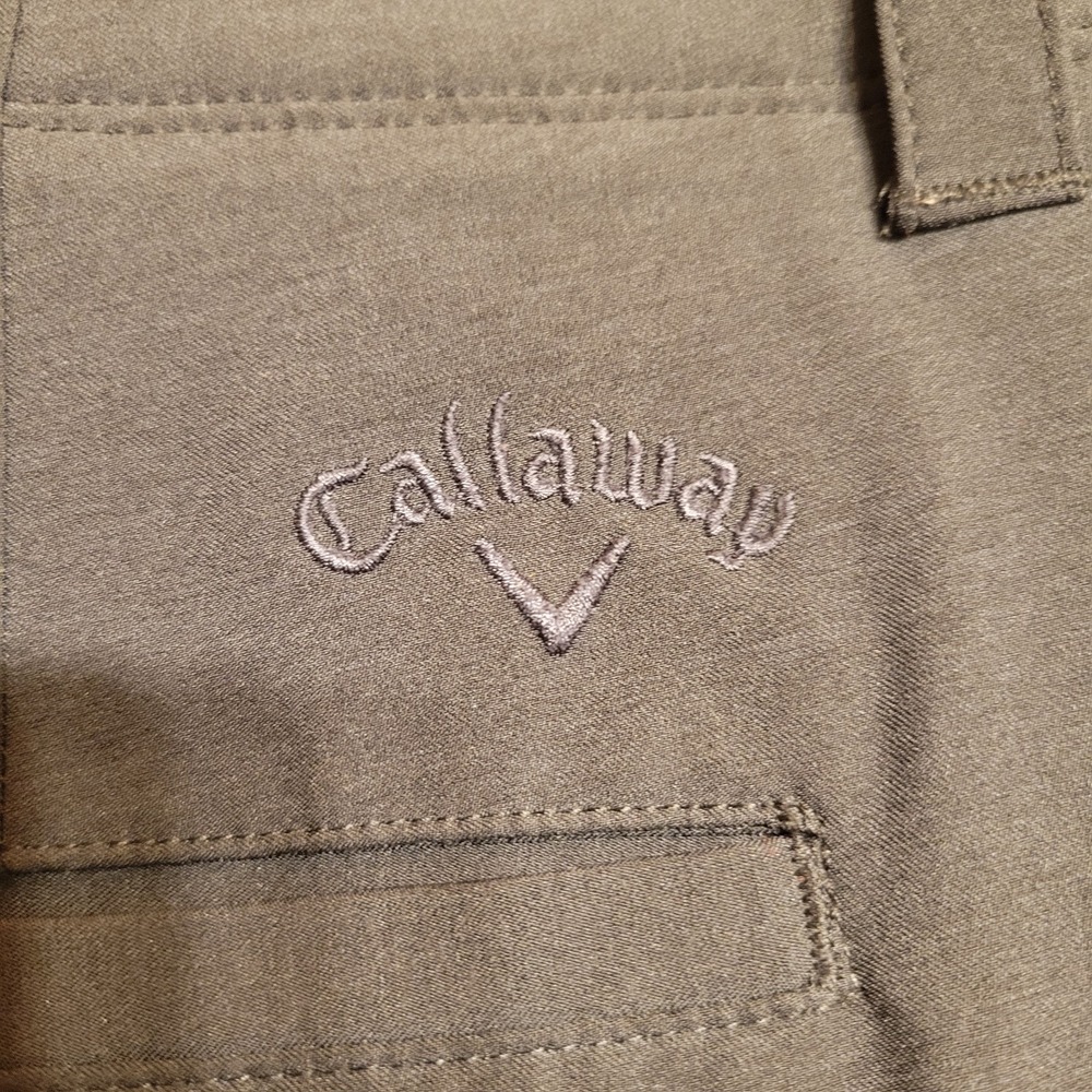 Callaway Shorts Mens 36 Pockets Chino Casual Fit Outdoors Golf - Dark Gray - Picture 4 of 4